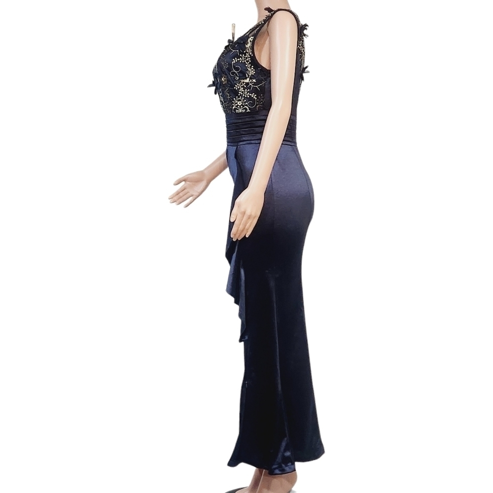 Vfshow Womens Ruched Ruffle High Slit Formal Dress As M - Picture 9 of 16